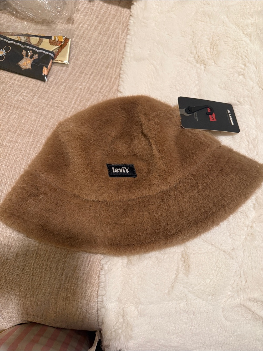 Levi's Chestnut Brown Fuzzy Bucket Hat